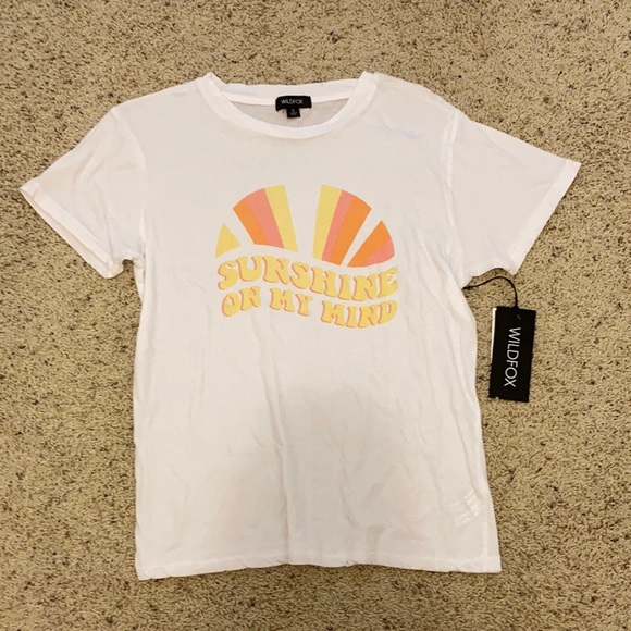 Wildfox Tops - Wildfox sunshine on my mind graphic keke tee